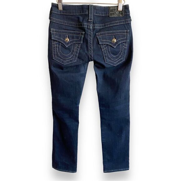 True Religion Disco Julie Low Rise Jeans with Crystal Buttons Size Women's 24 - Picture 4 of 7